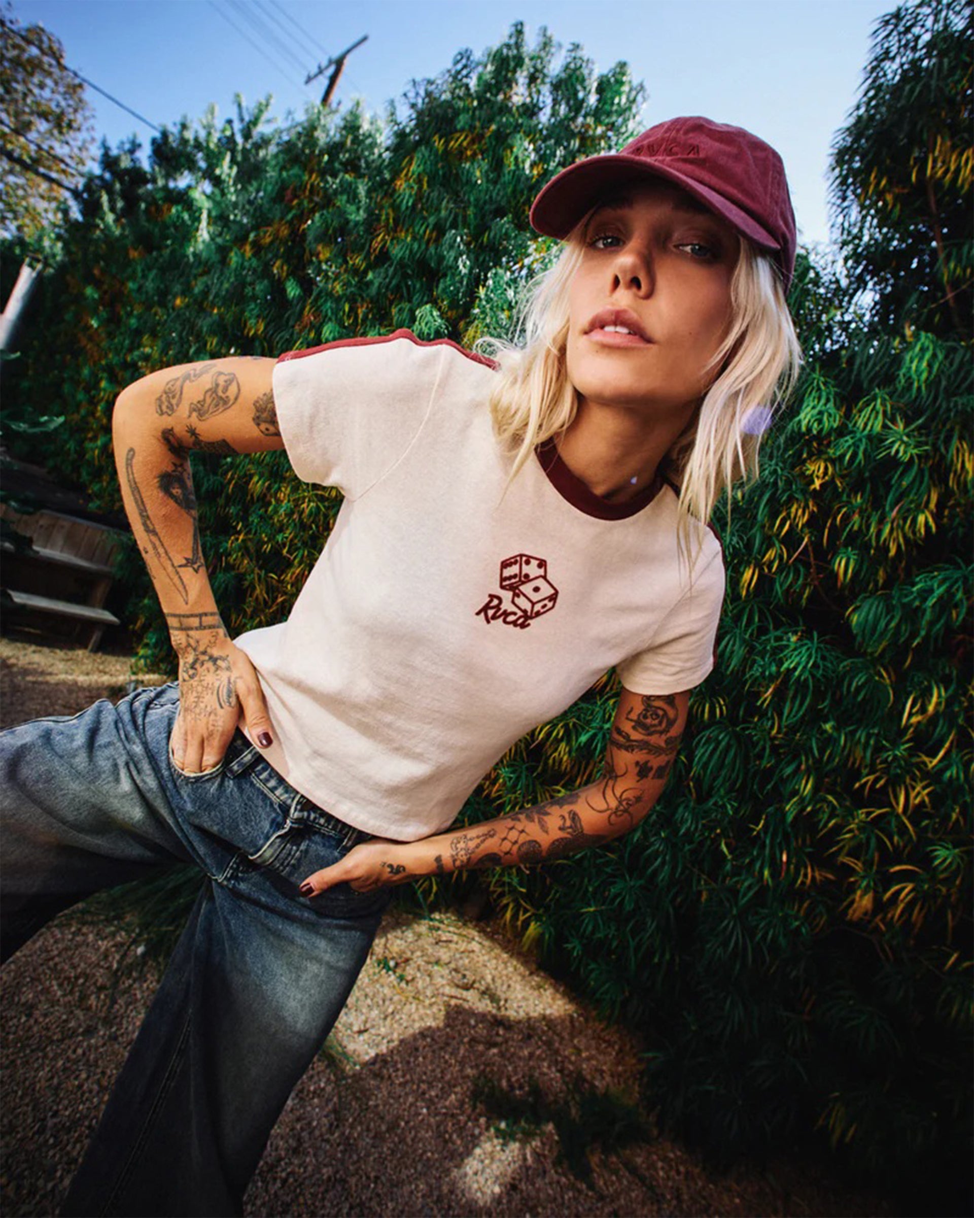 RVCA Women's That Balance Baby Tee - Sand