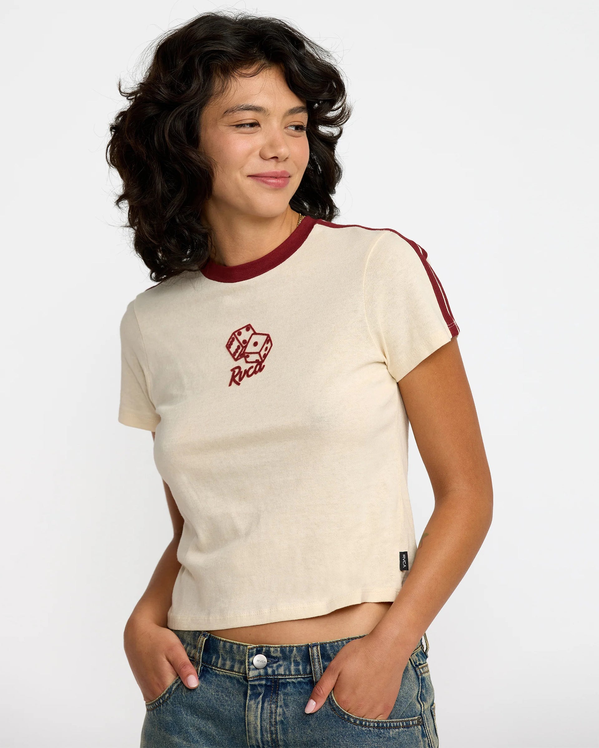 RVCA Women's That Balance Baby Tee - Sand