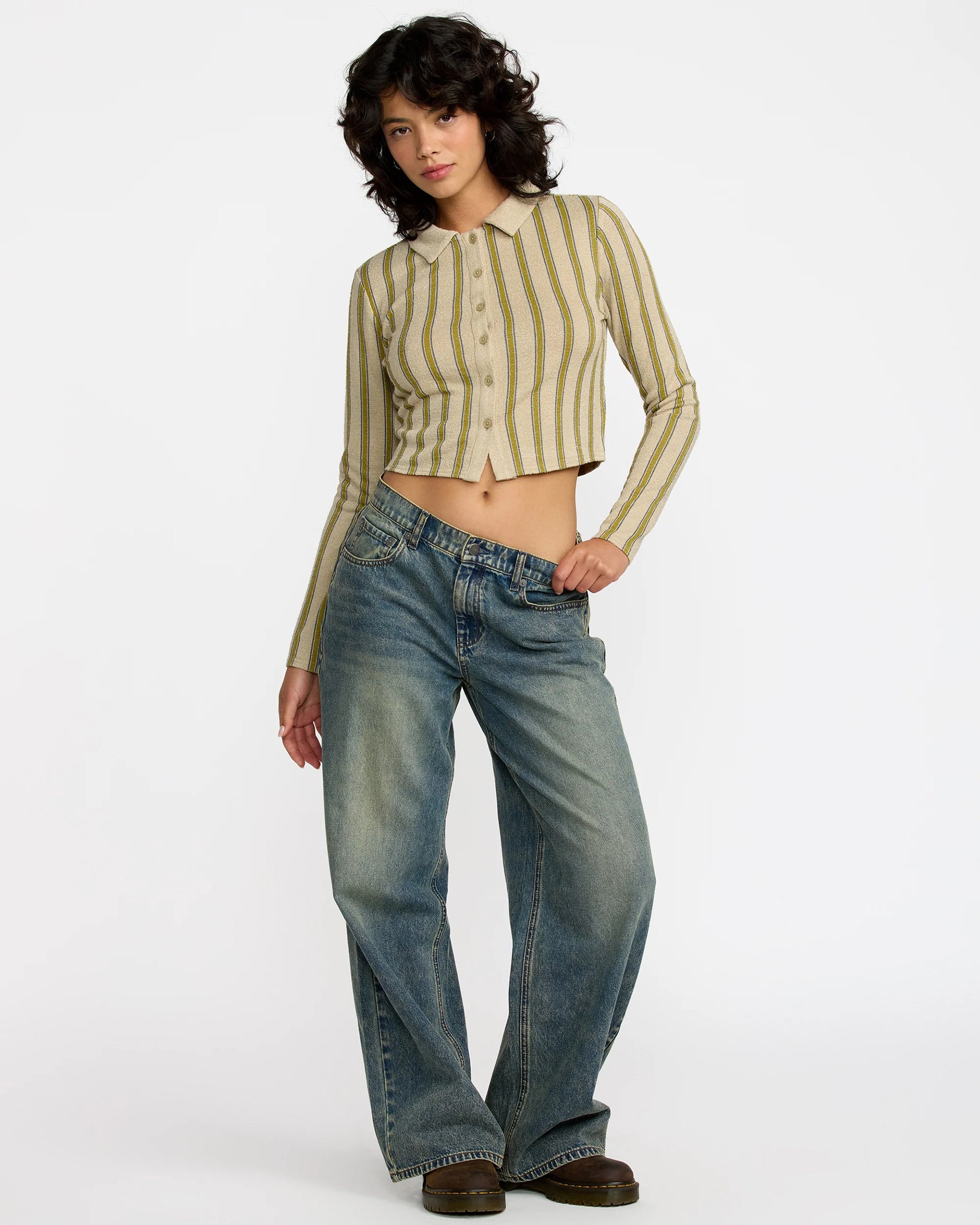 RVCA Women's Willow Long Sleeve Shirt - Eucalyptus