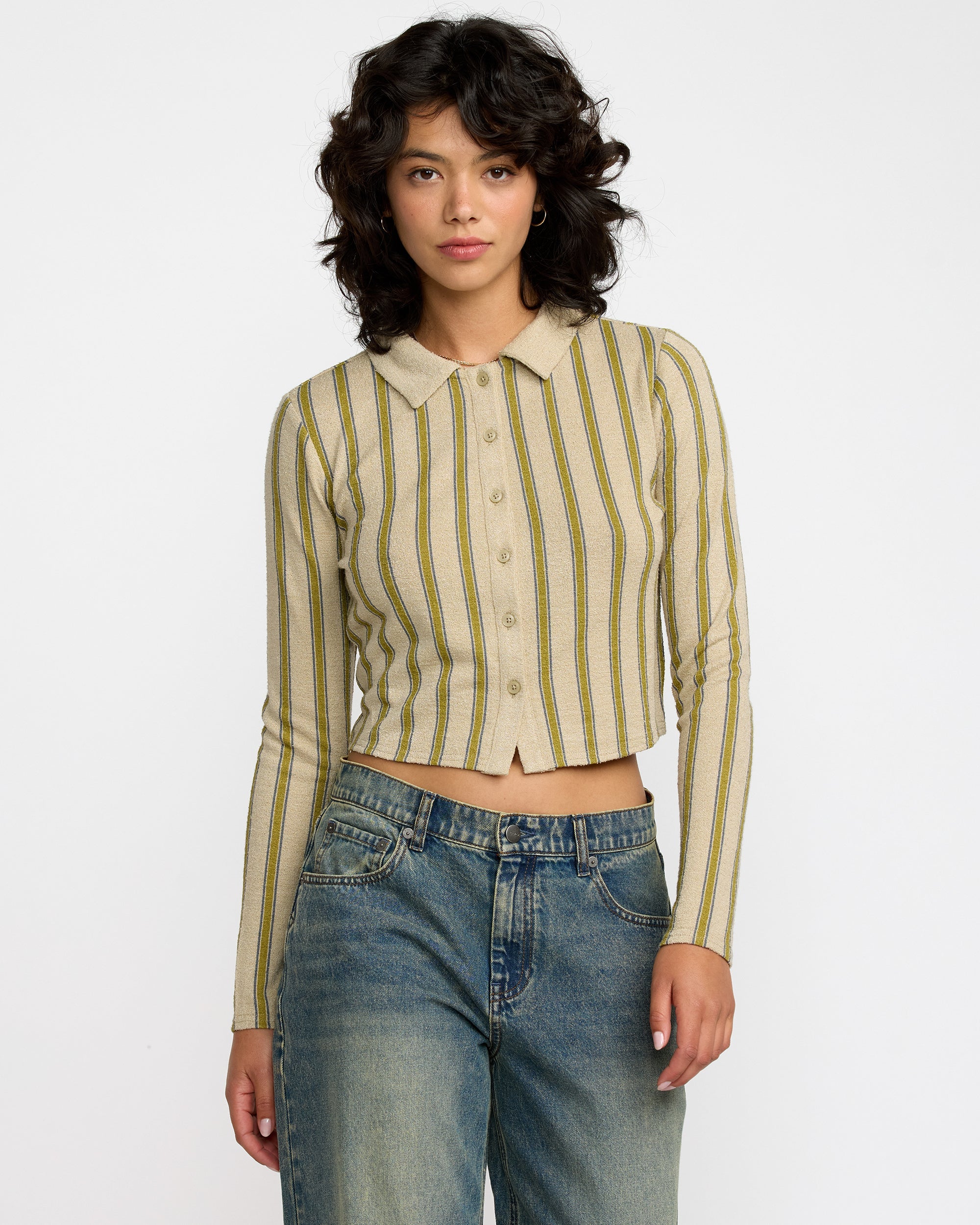 RVCA Women's Willow Long Sleeve Shirt - Eucalyptus