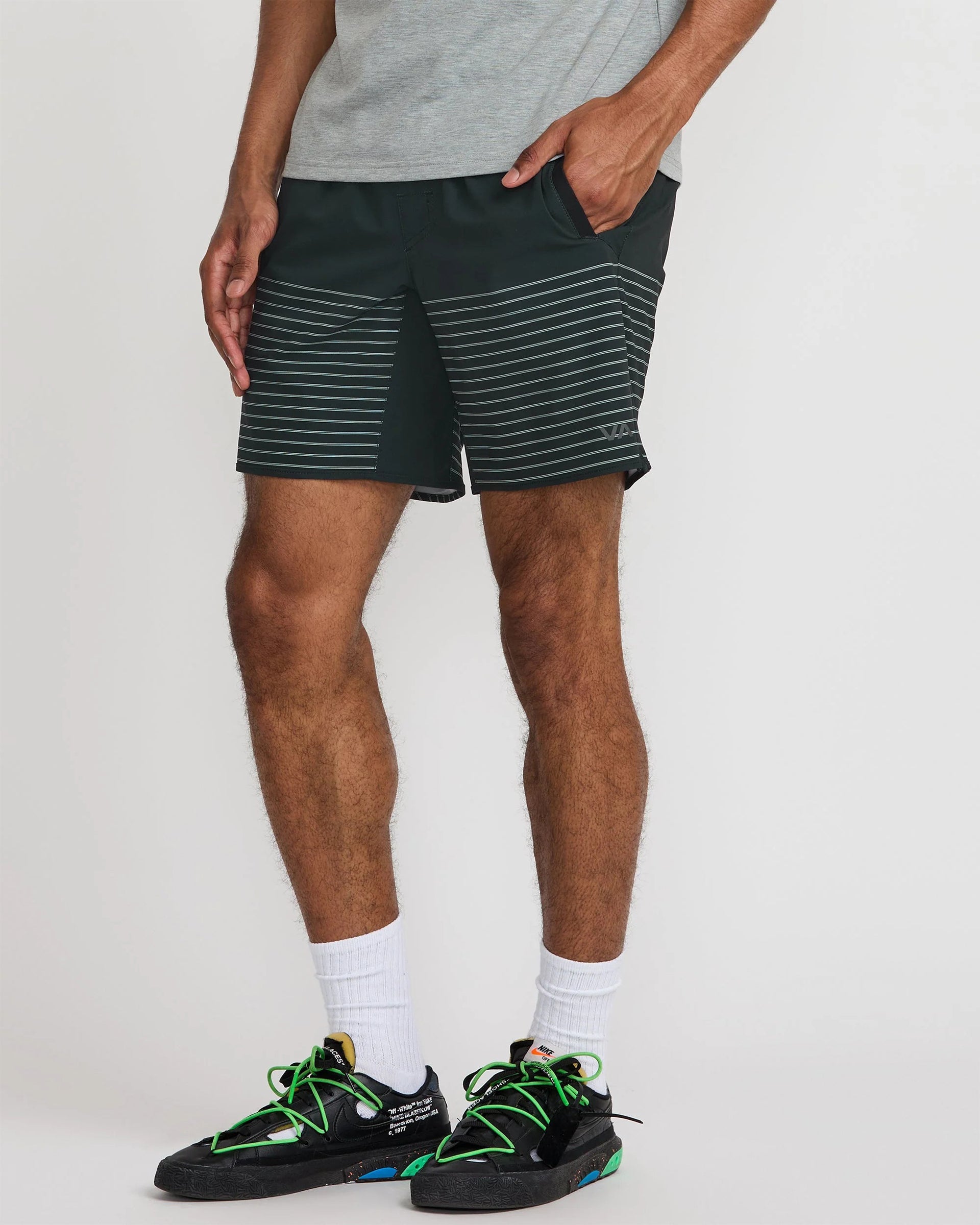 RVCA Yogger Stretch 17" Short - Black Stripe