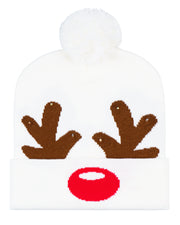 Reindeer Beanie - White 