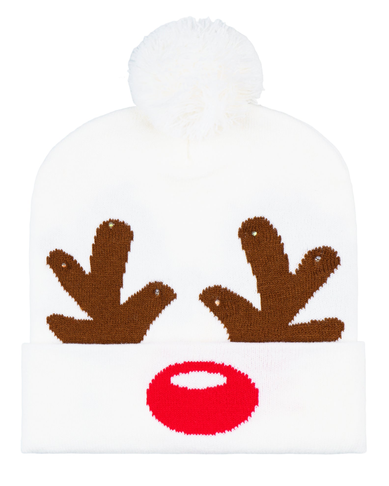 Reindeer Beanie - White 