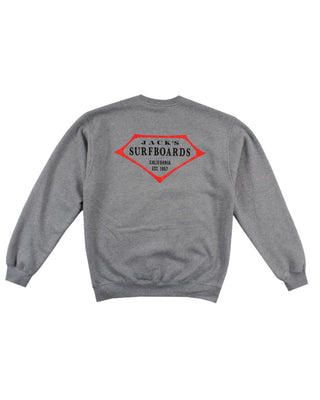 Jacks Surfboard Retro Lam Crewneck Pullover