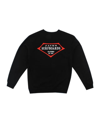 Jacks Surfboard Retro Lam Crewneck Pullover