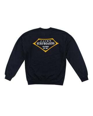Jacks Surfboard Retro Lam Crewneck Pullover