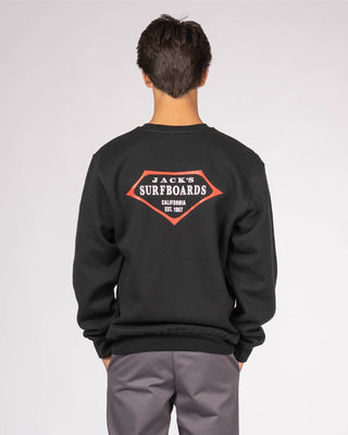Retro Lam Classic Crewneck Pullover Sweatshirt - Black