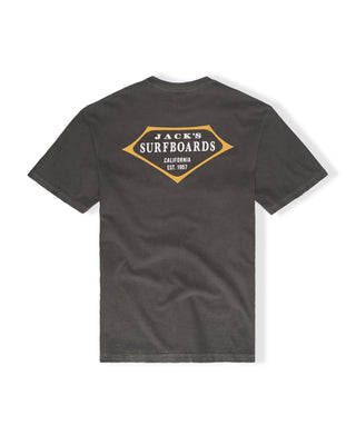Jack's Surfboards Men's Retro Lam Seasonal Short Sleeve T-Shirt - Pepper