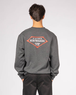 Retro Lam Crewneck Pullover - Charcoal Heather