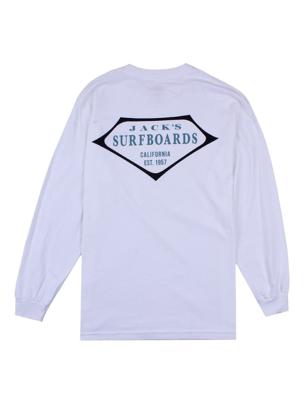 Jack's Surfboards Classic Retro Lam Long Sleeve T-Shirt - White 