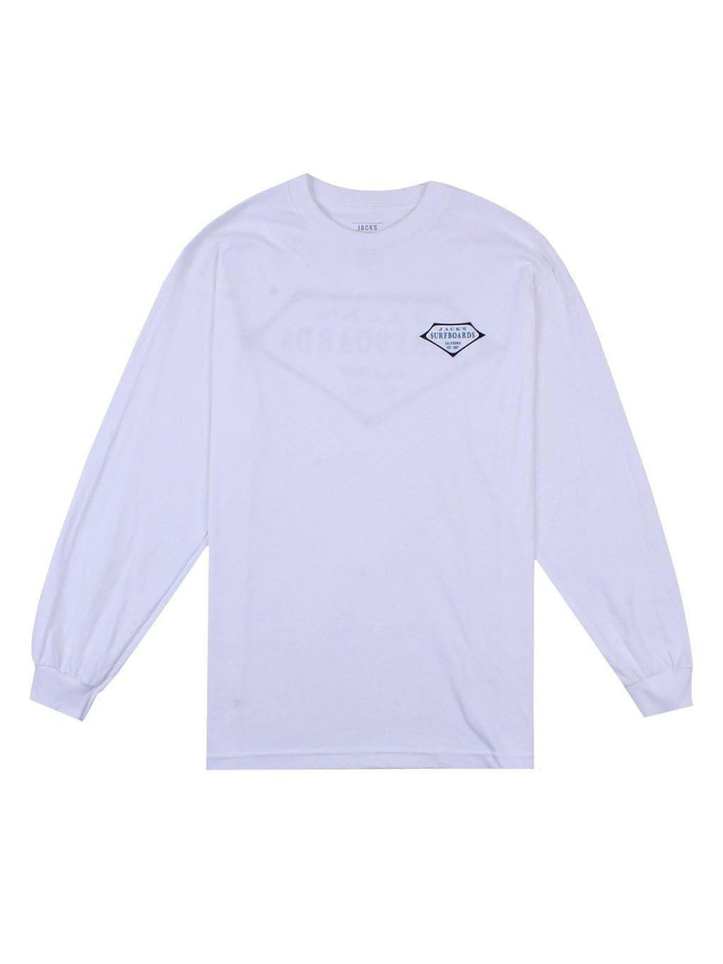 Jack's Surfboards Classic Retro Lam Long Sleeve T-Shirt - White 