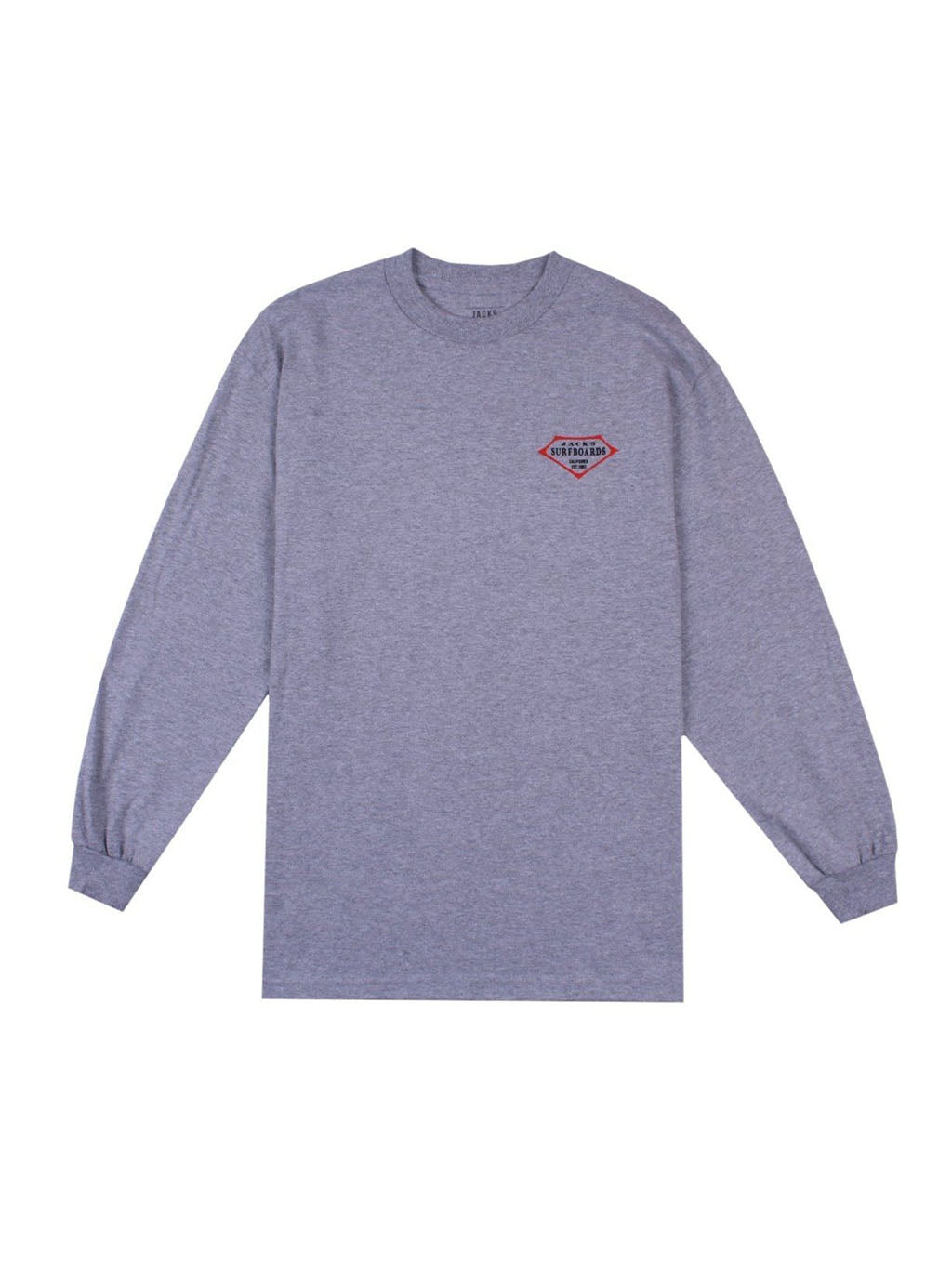 Jack's Surfboards Retro Lam Long Sleeve Tee - Athletic Heather Grey