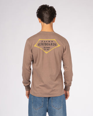 Retro Lam PGMT HW L/S Tee - Espresso
