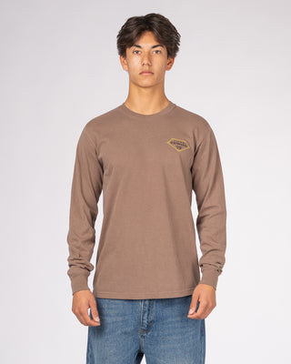 Retro Lam PGMT HW L/S Tee - Espresso