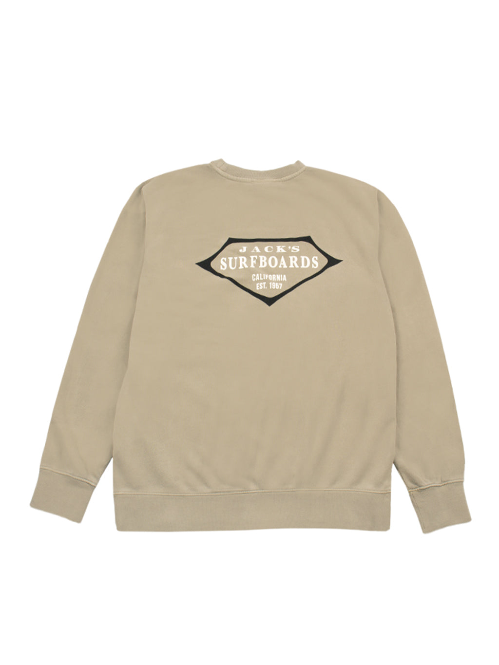 Retro Lam Pigment Crewneck Sweatshirt - Cement/Black