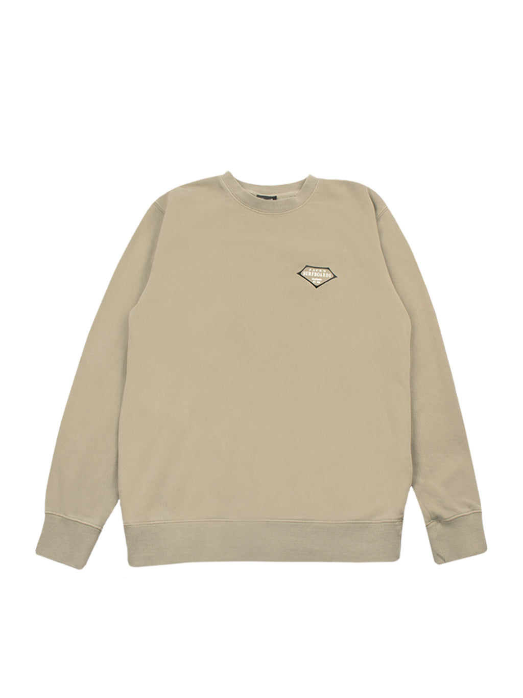 Retro Lam Pigment Crewneck Sweatshirt - Cement/Black