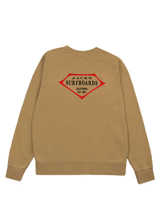 Retro Lam Pigment Crewneck Sweatshirt - Sand