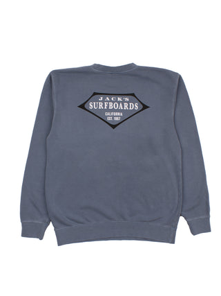 Retro Lam Pigment Crewneck Sweatshirt-Slate Blue