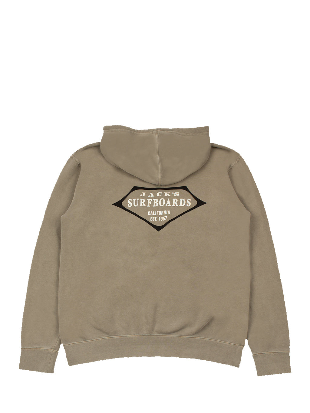 Retro Lam Pigment Pullover Hoodie - Cement/Black