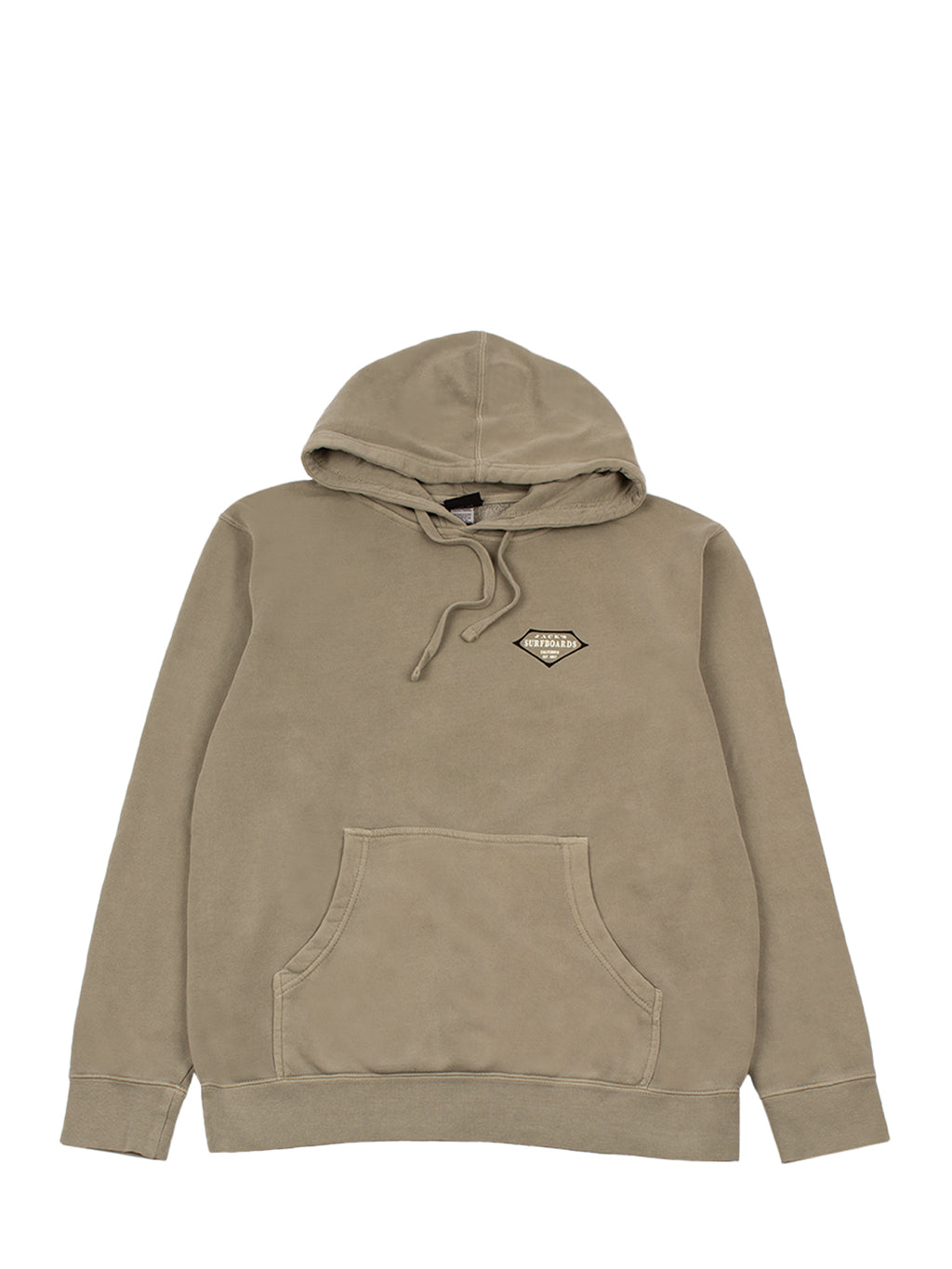 Retro Lam Pigment Pullover Hoodie - Cement/Black