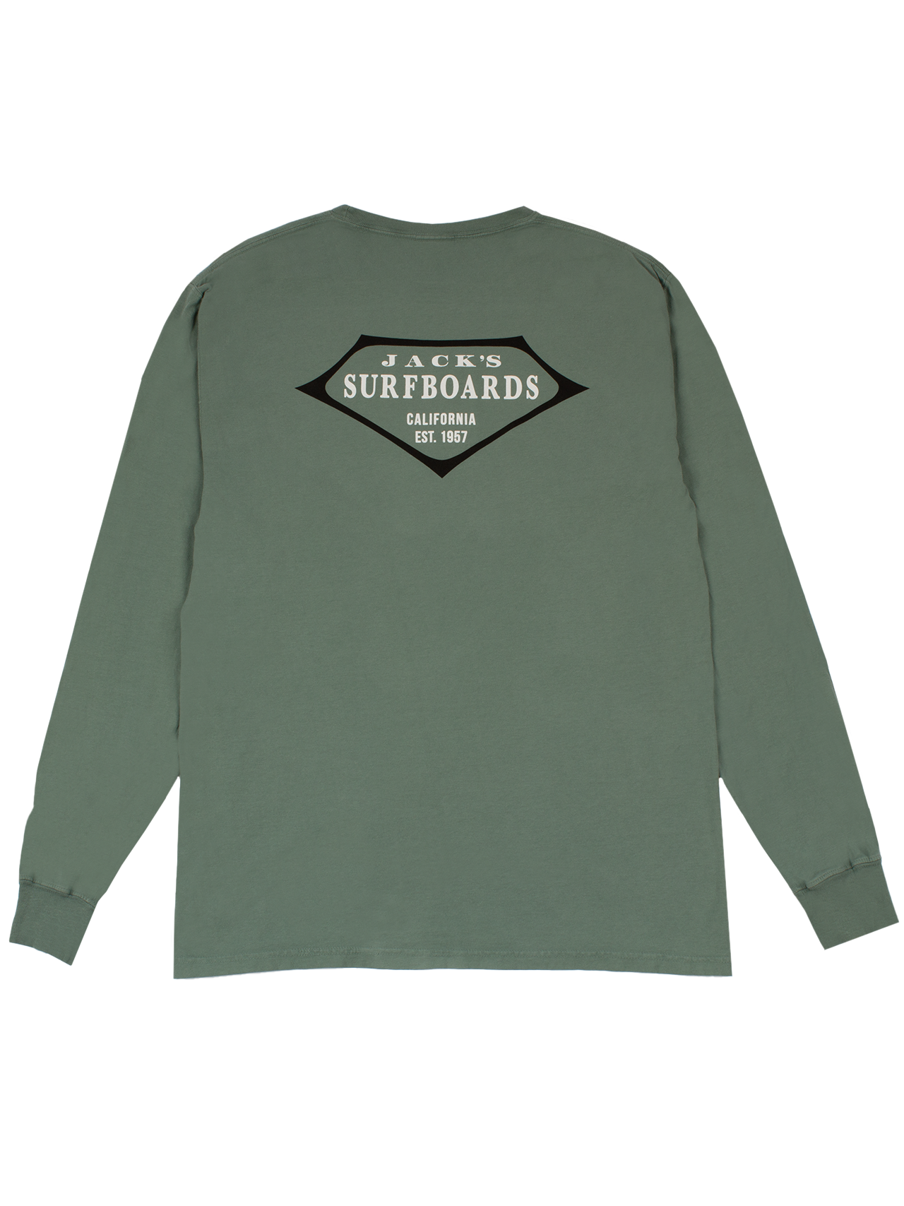 Jack's Men's Retro Lam Vintage Wash L/S- Cypress Green