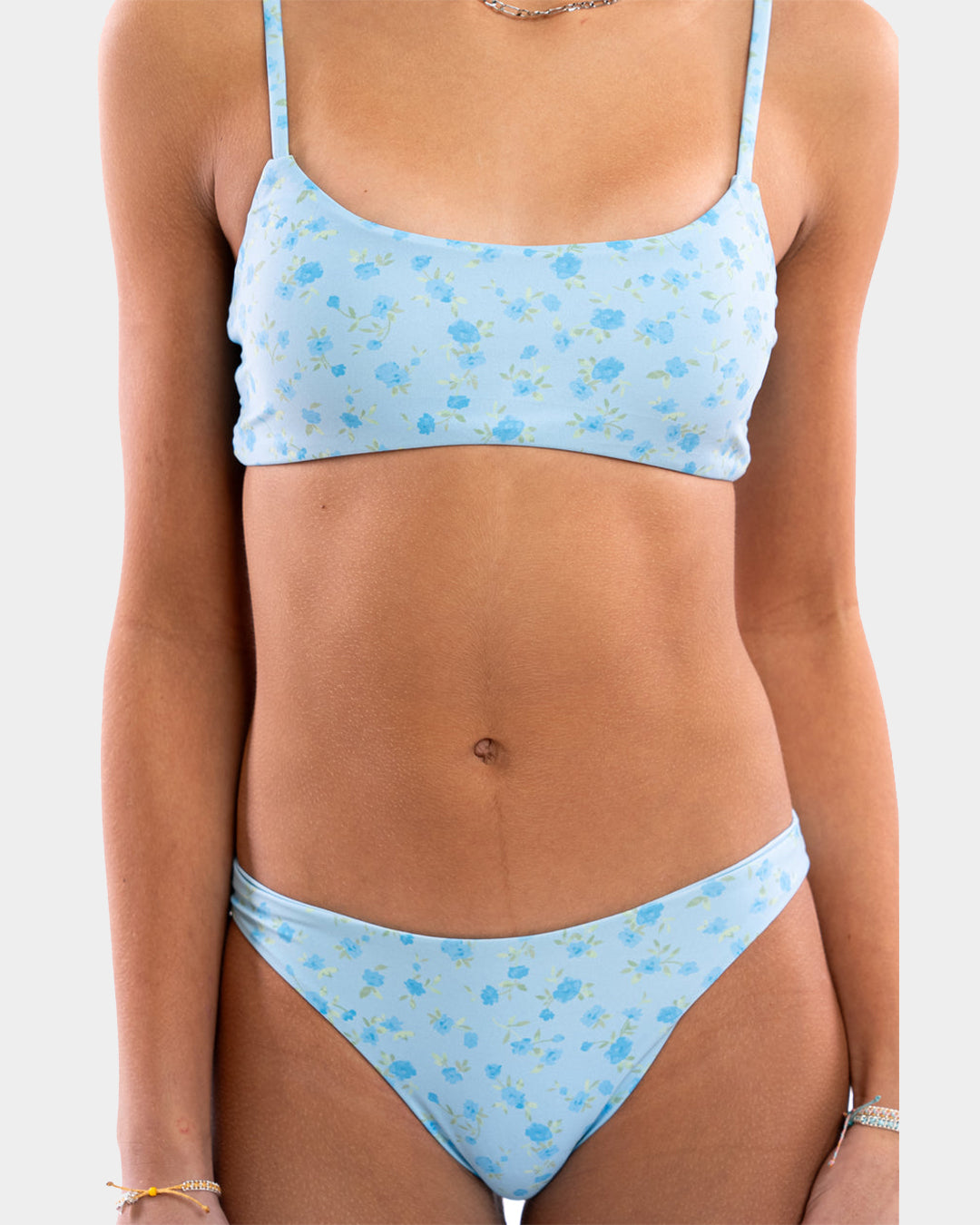 Rose Swimsuit Set - Cool Blue