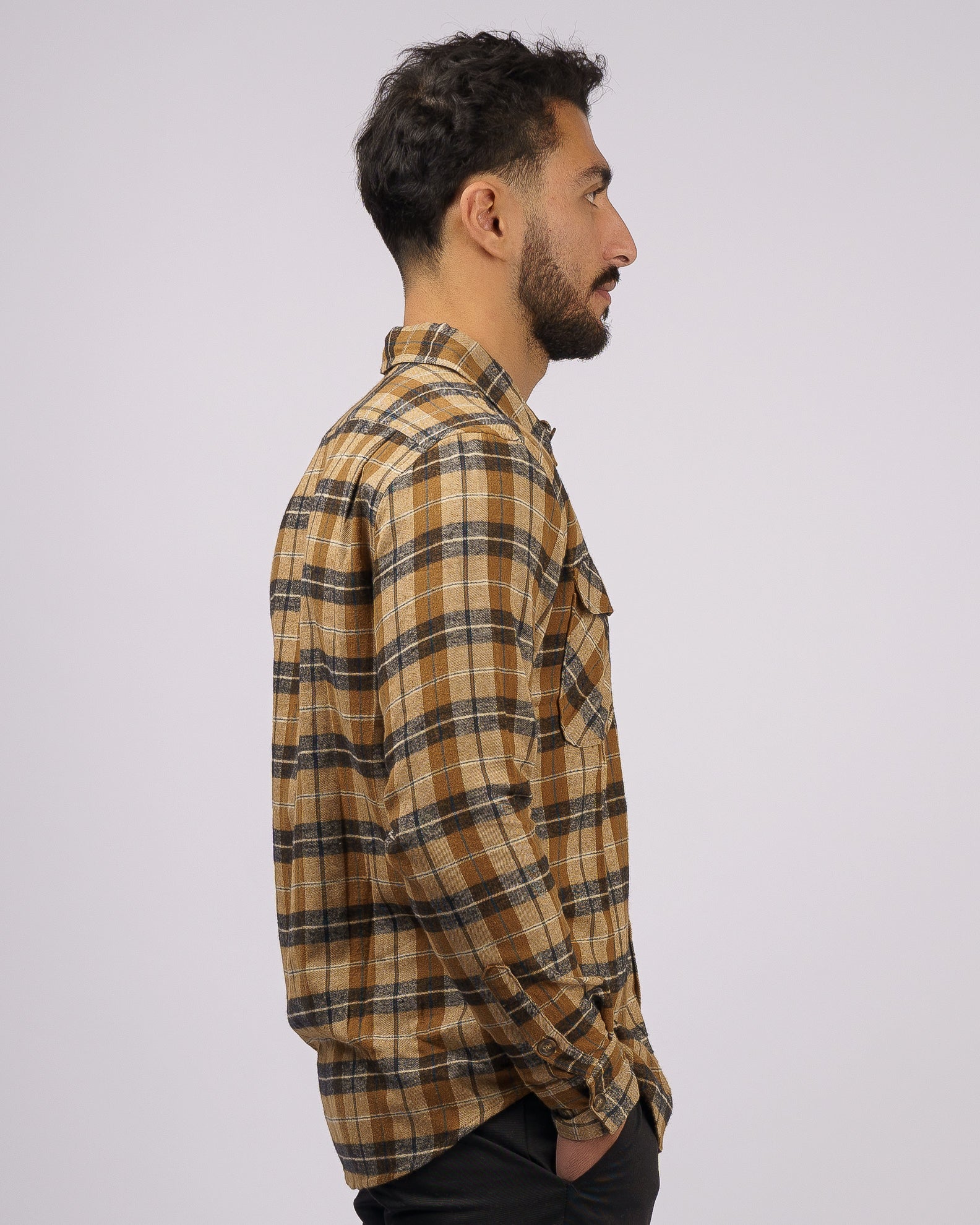 Ruffin L/S Flannel - Gold 