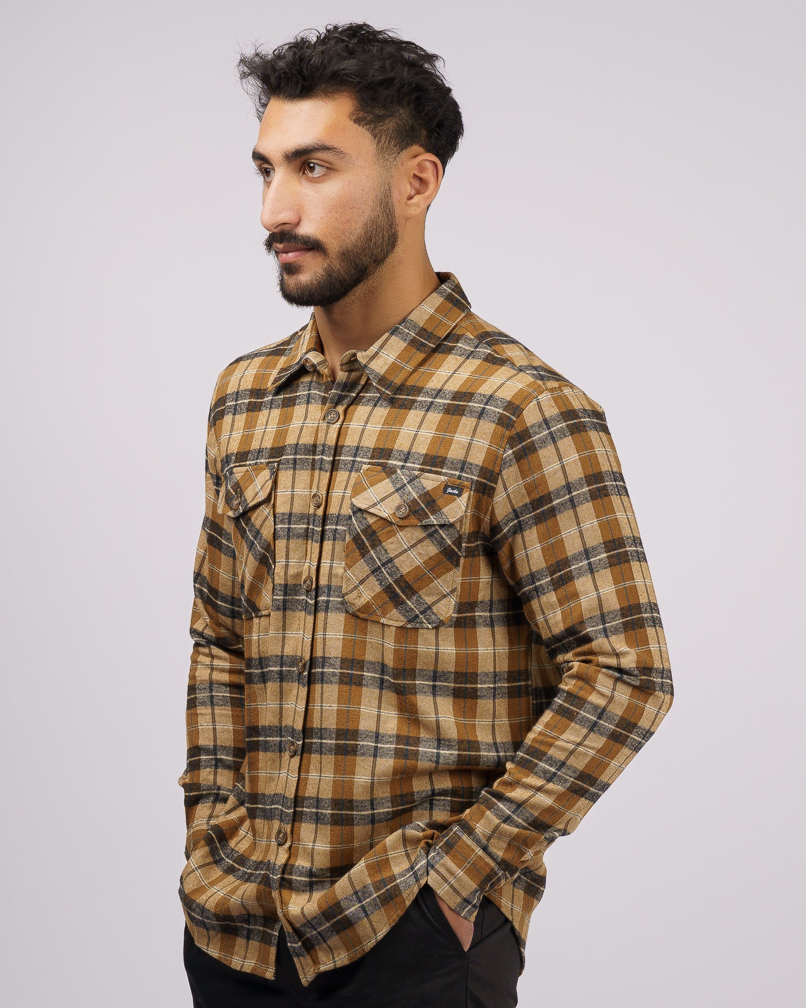 Ruffin L/S Flannel - Gold 