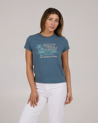 Salty Crew A Frame Modern Short Sleeve T-Shirt - Fin Blue