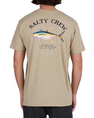 Salty Crew Men's Ahi Mount Short Sleeve Tee - Khaki Heather