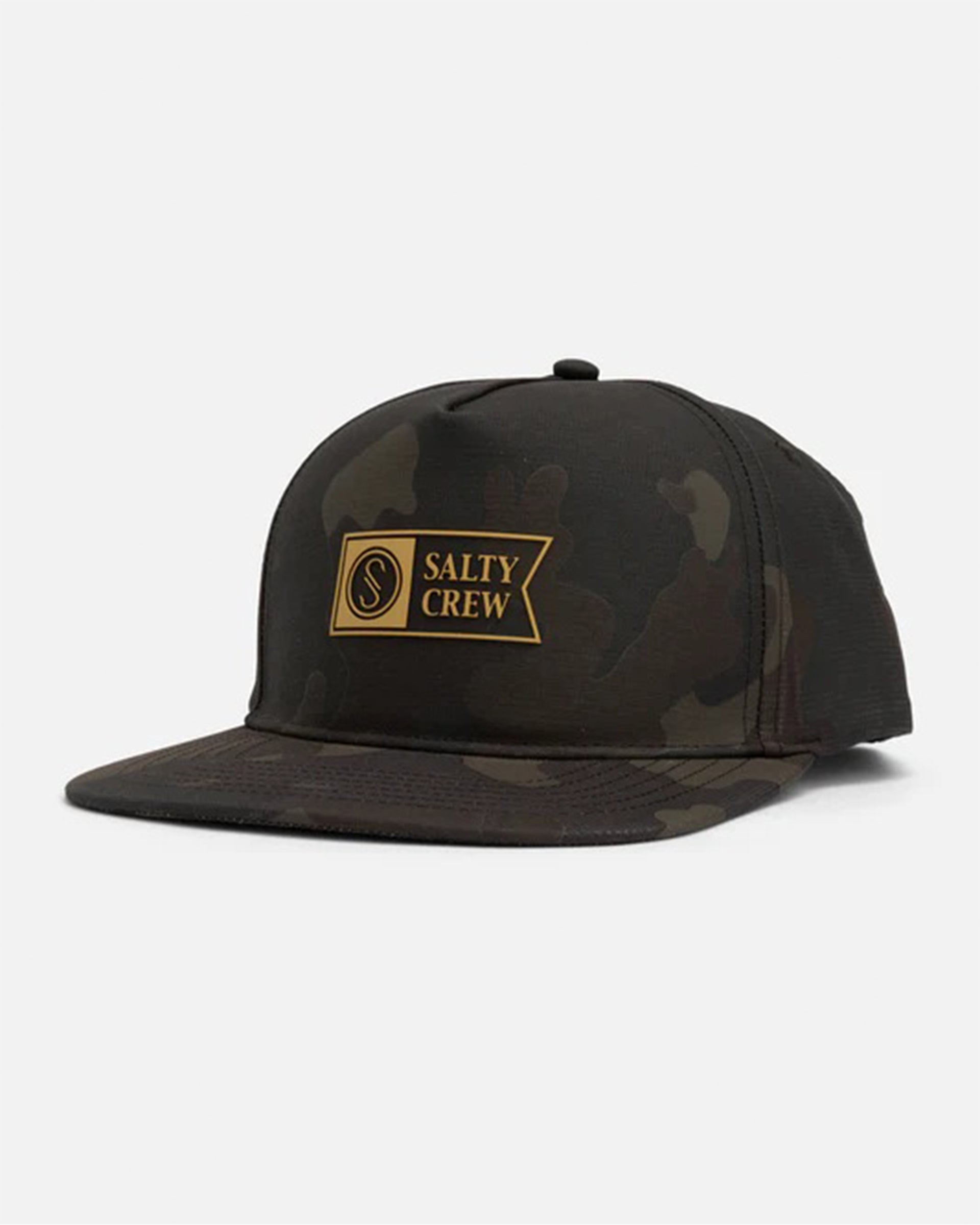 Salty Crew Apex 5 Panel Hat - Dark Camo