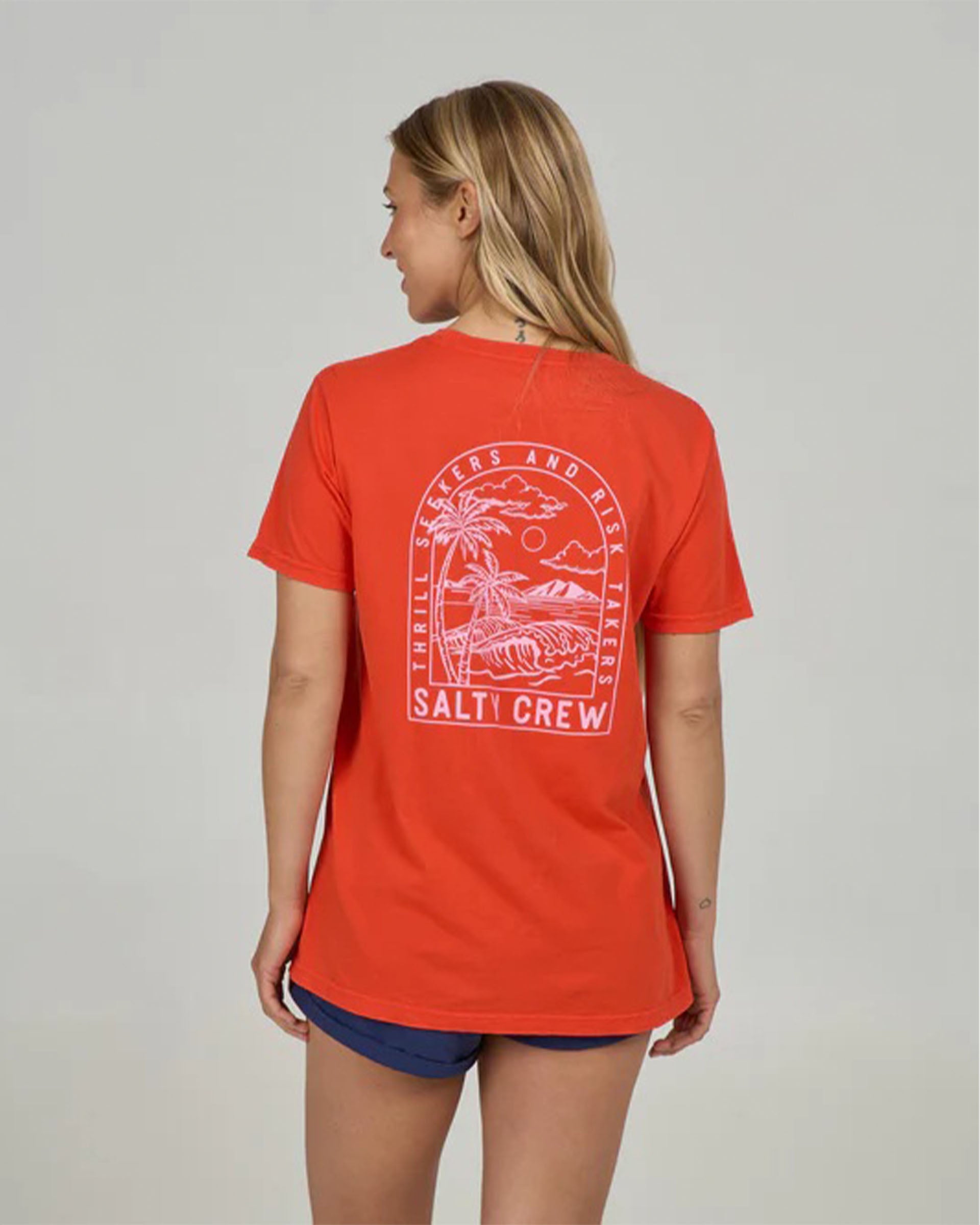 Salty Crew Women's Archway Boyfriend Short Sleeve T-Shirt - Chili Pepper