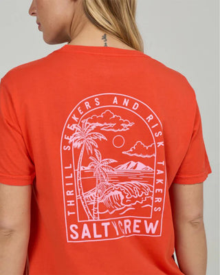 Salty Crew Women's Archway Boyfriend Short Sleeve T-Shirt - Chili Pepper