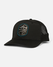 Salty Crew Baited Retro Trucker Hat - Black