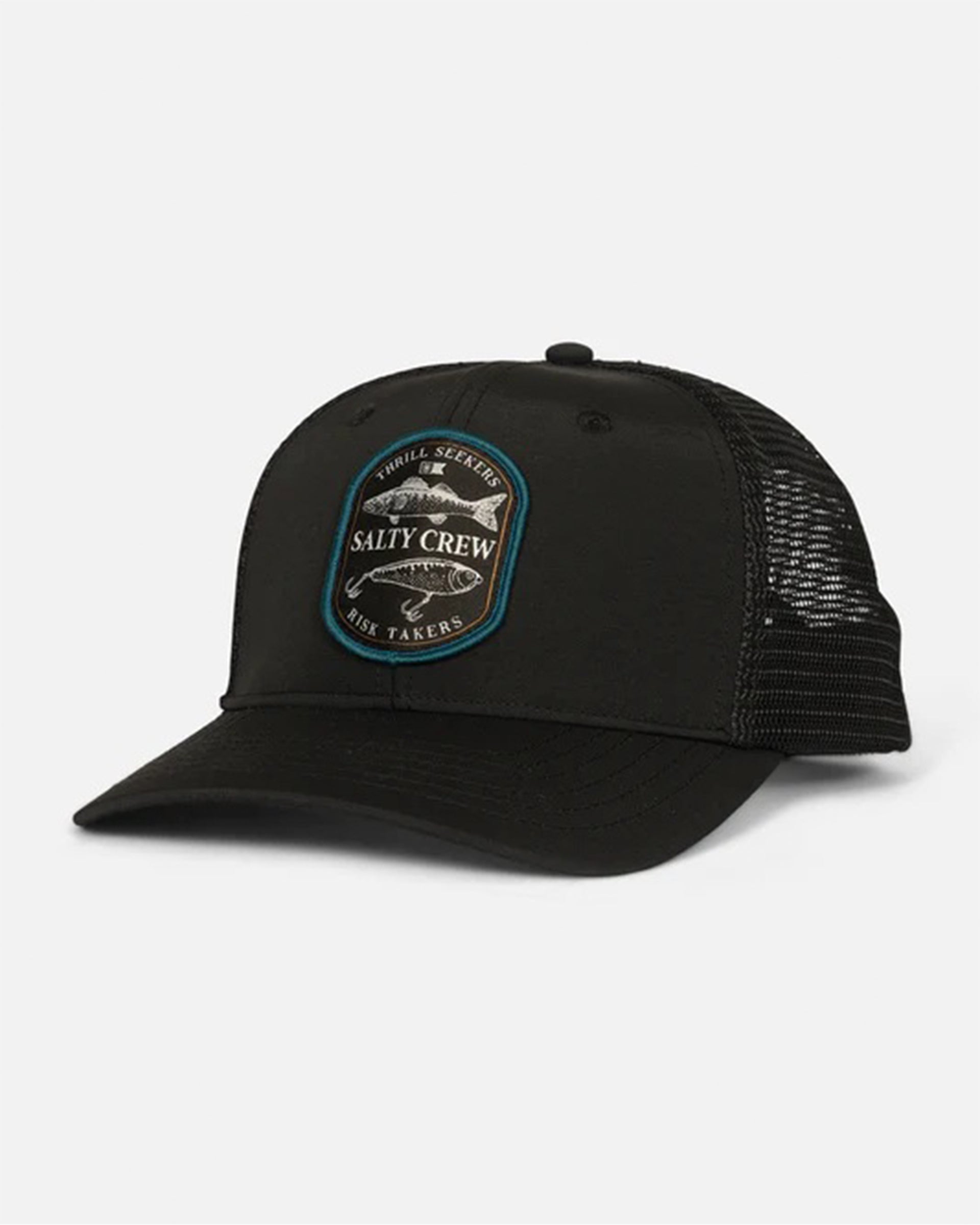 Salty Crew Baited Retro Trucker Hat - Black