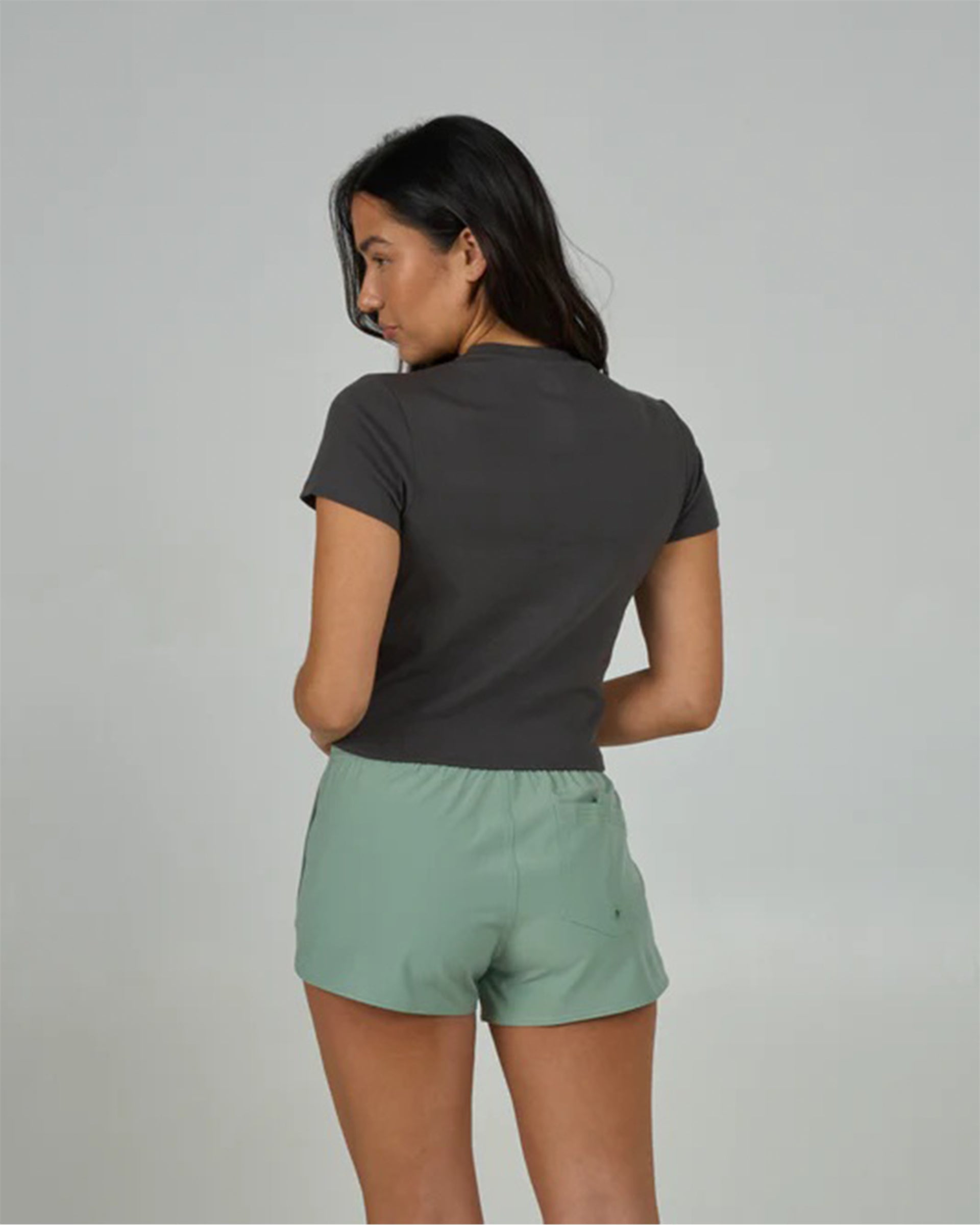 Salty Crew Women's Baja Baby Tee - Charcoal