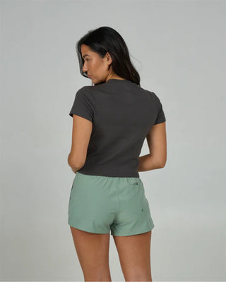 Salty Crew Women's Baja Baby Tee - Charcoal