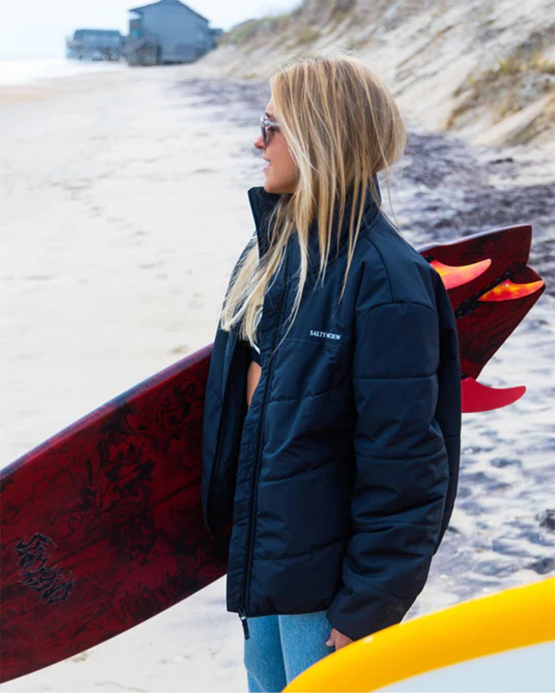 Salty Crew Women's Barrier Puffer Jacket - Black