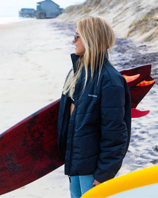 Salty Crew Women's Barrier Puffer Jacket - Black