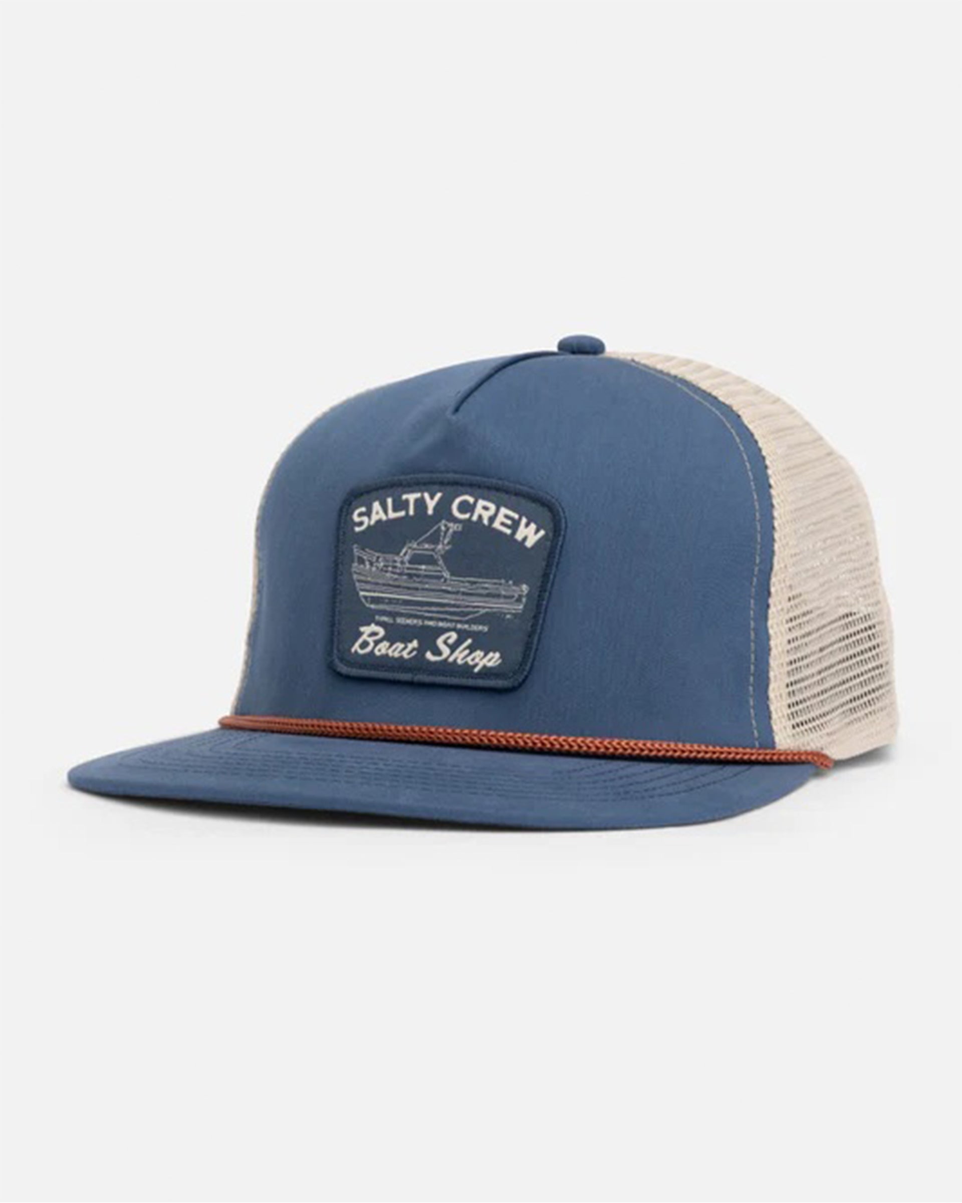 Salty Crew Boat Shop Trucker Hat - Pilot Blue