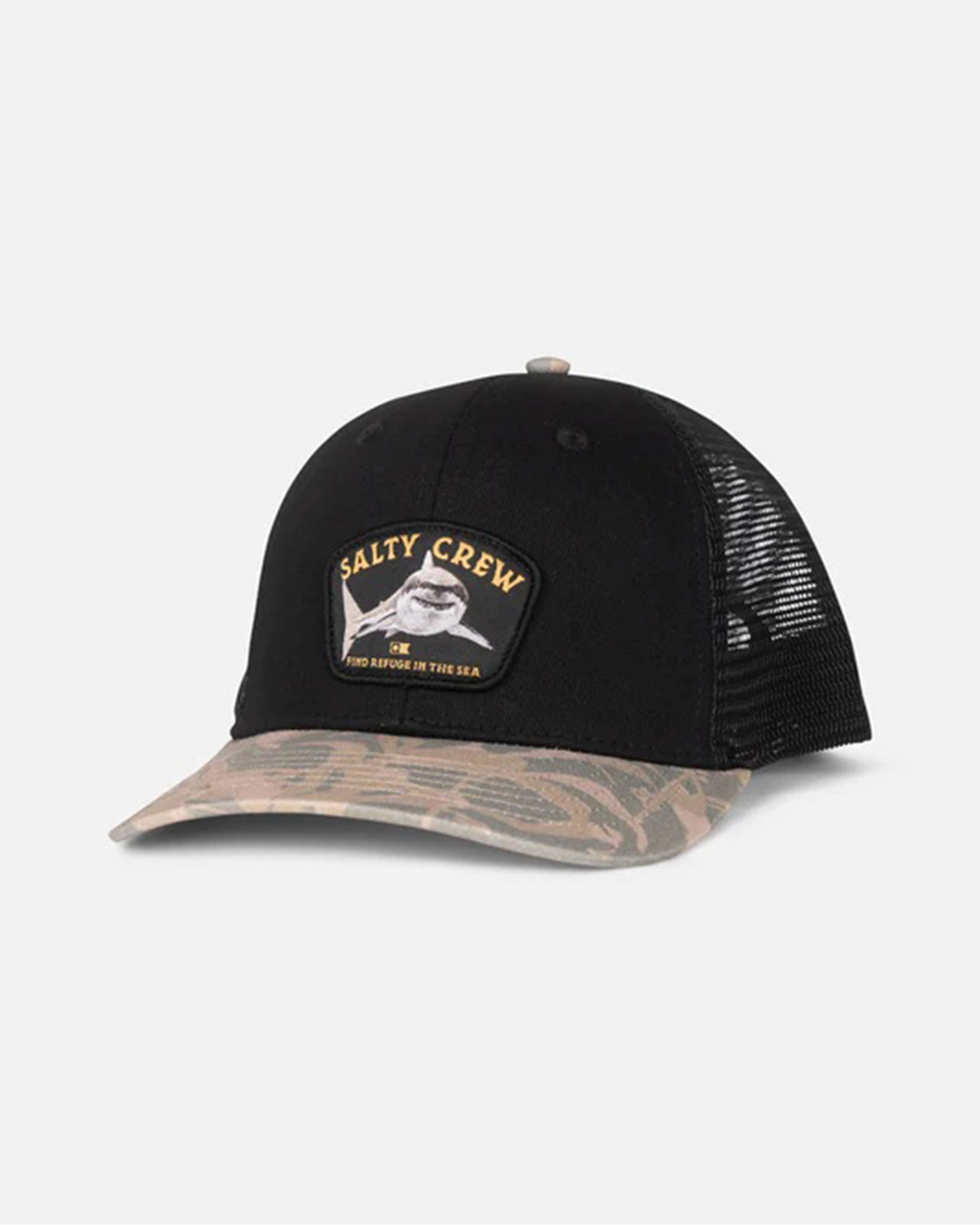 Salty Crew Boy's Lurking Trucker Hat - Black Camo
