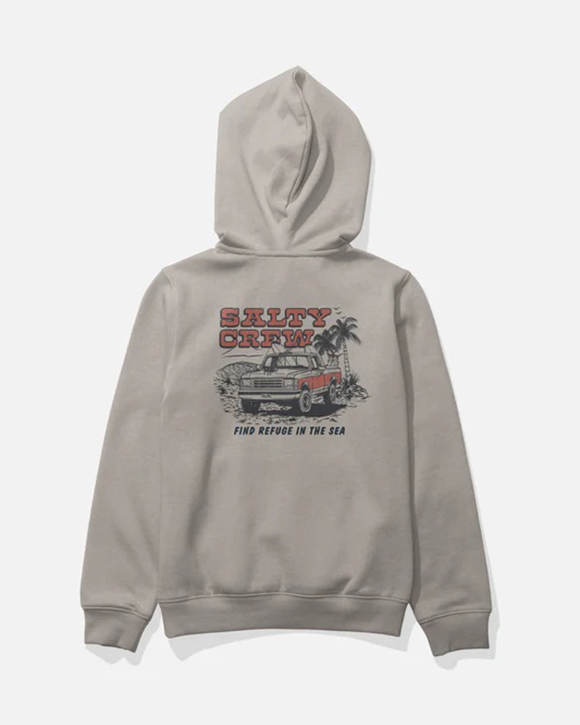 Salty Crew Boy's Truck Stop Fleece Hoodie - Stone