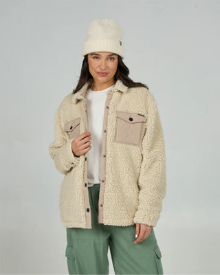 Salty Crew Women's Calm Seas Shacket - Natural