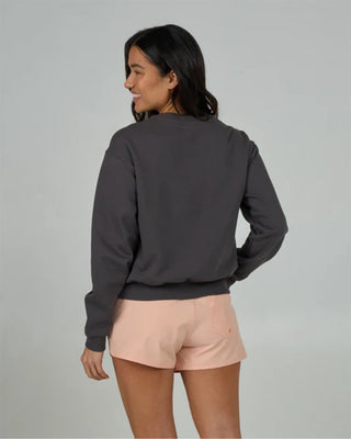 Salty Crew Women's Camp Salty Crewneck - Charcoal