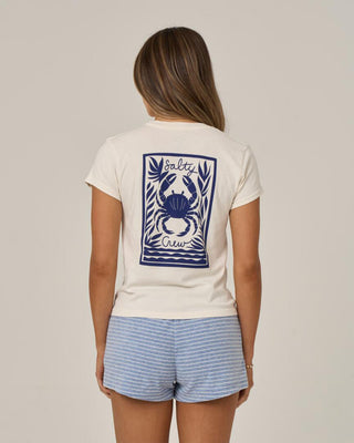 Salty Crew Women's Crabby Modern Short Sleeve T-Shirt - Off White