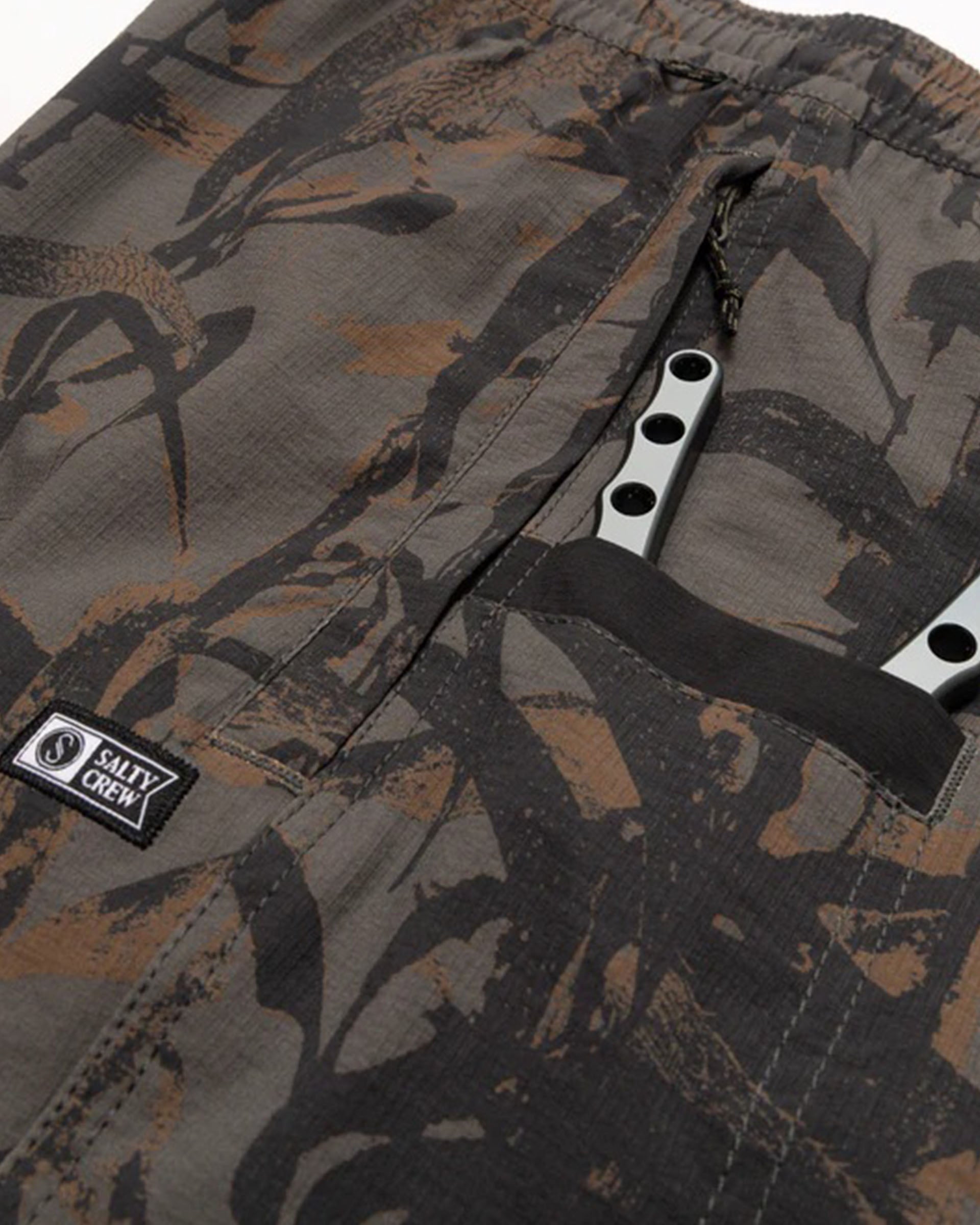Salty Crew Crew 18" Ewaist Boatshort - Dark Kelp Camo