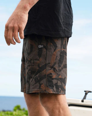 Salty Crew Crew 18" Ewaist Boatshort - Dark Kelp Camo