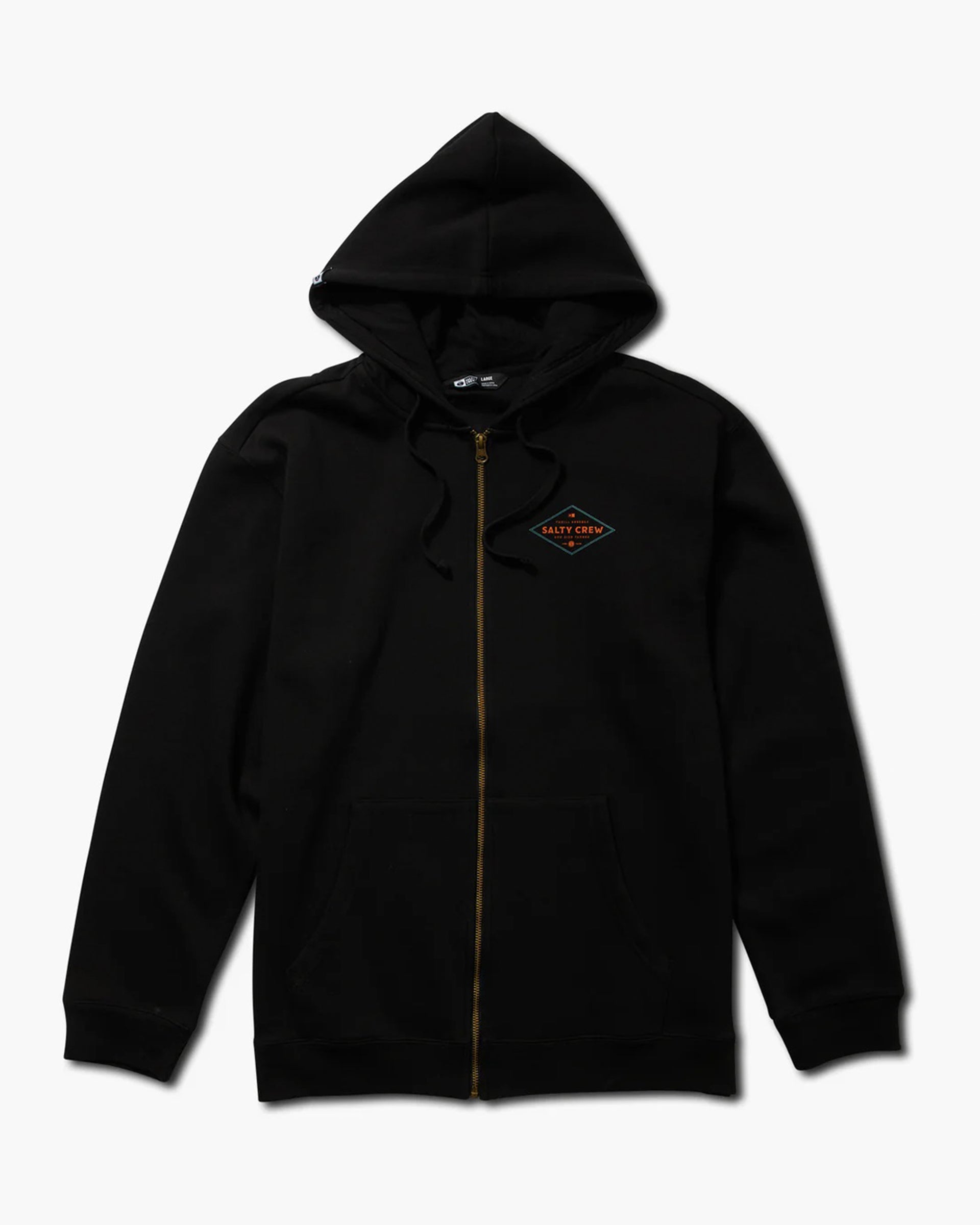 Salty Crew Double Diamond Zip Fleece Hoodie - Black