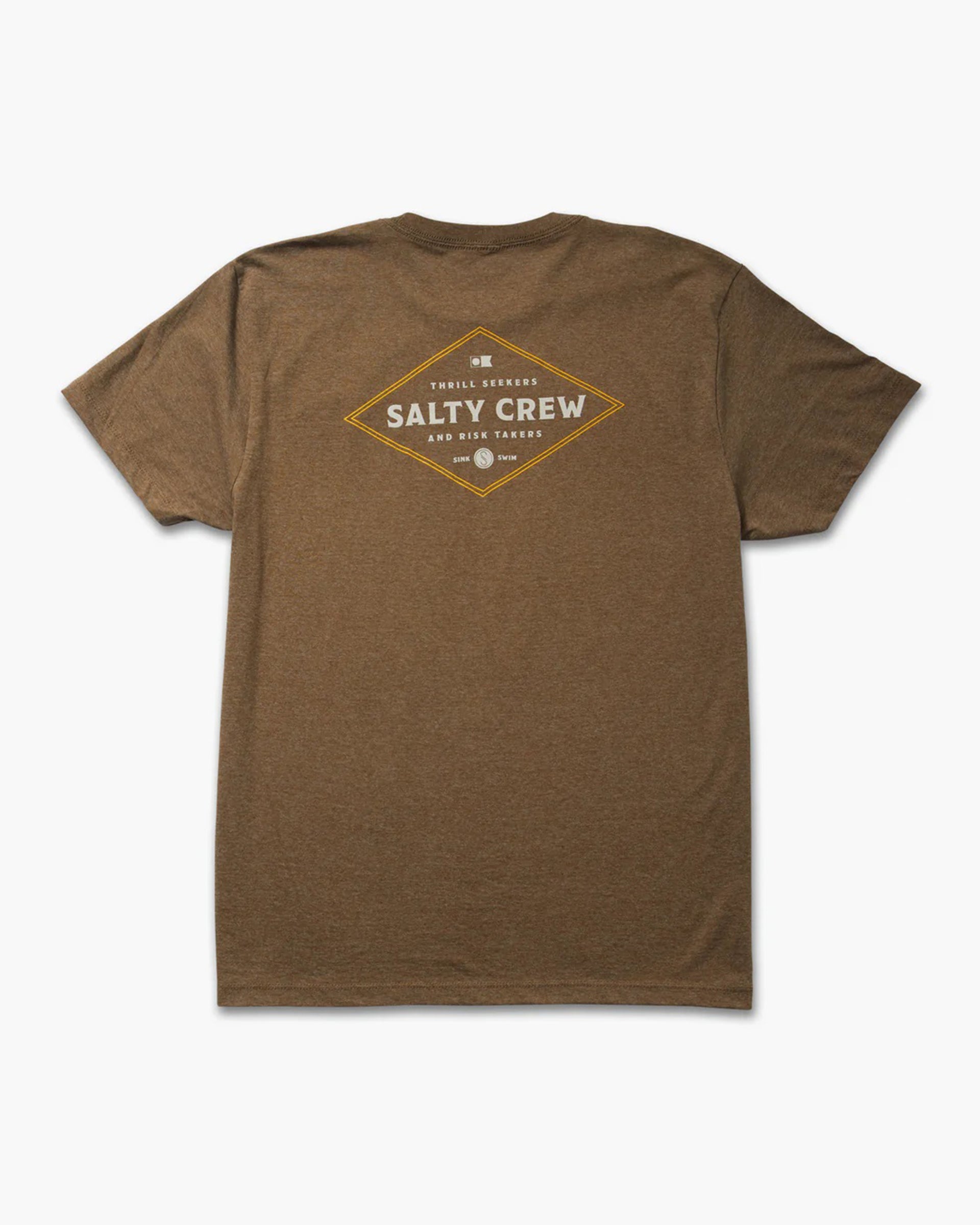 Salty Crew Double Diamond Classic Short Sleeve T-Shirt - Mocha Heather