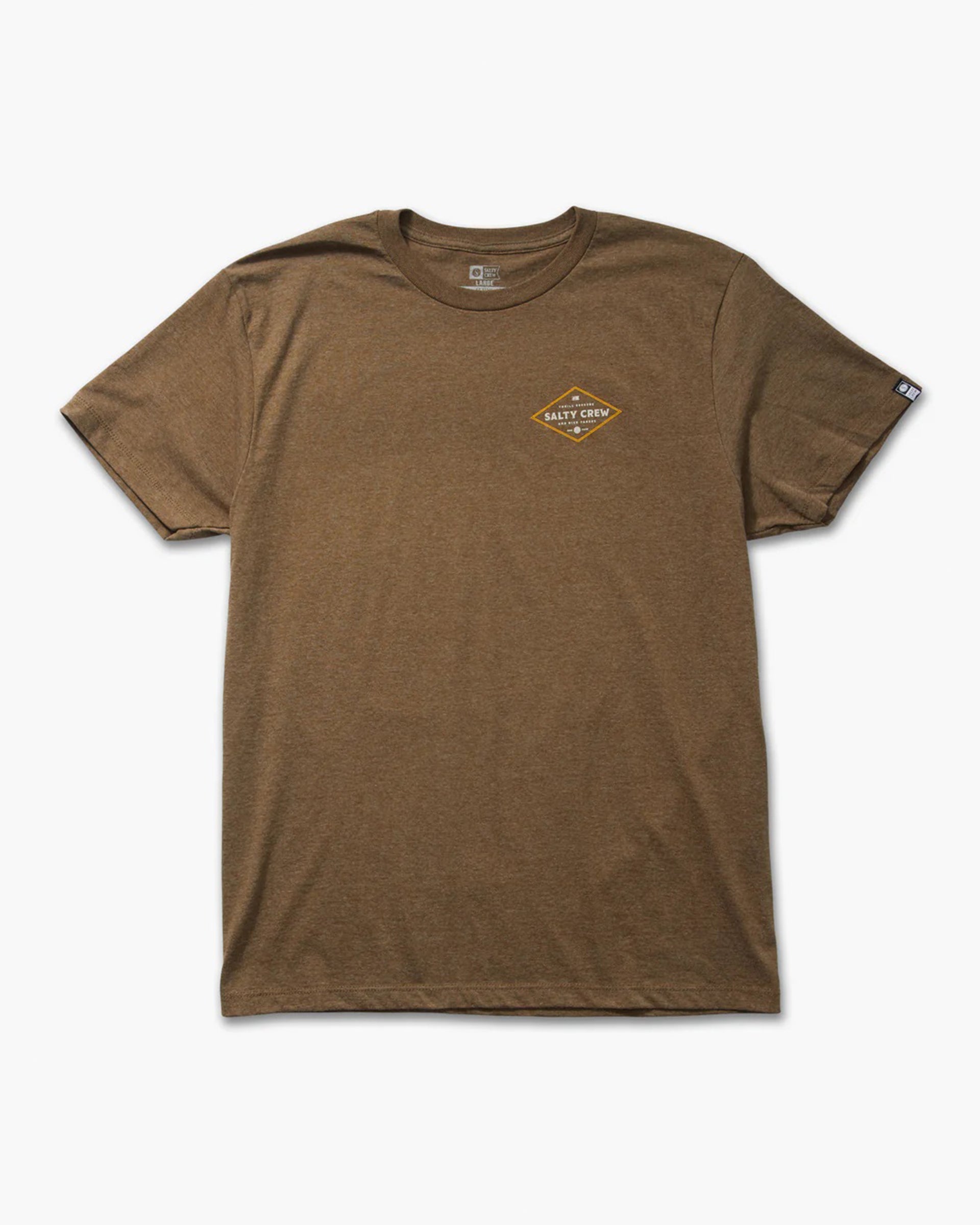 Salty Crew Double Diamond Classic Short Sleeve T-Shirt - Mocha Heather